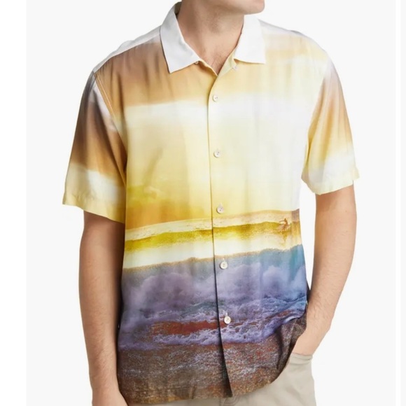 Tommy Bahama Men’s Veracruz Cay Sunset Break Button Up Camp Shirt NWT - Picture 1 of 9